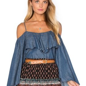 Misa Long Sleeve Denim Blouse